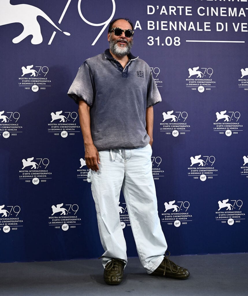 Luca Guadagnino Wore Loewe Exclusively During Venice Film Festival 