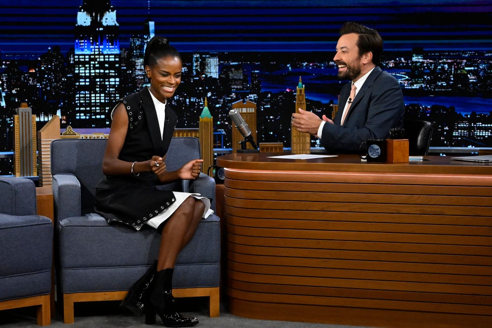 Letitia Wright Wore Alexander McQueen On The Tonight Show Starring Jimmy Fallon