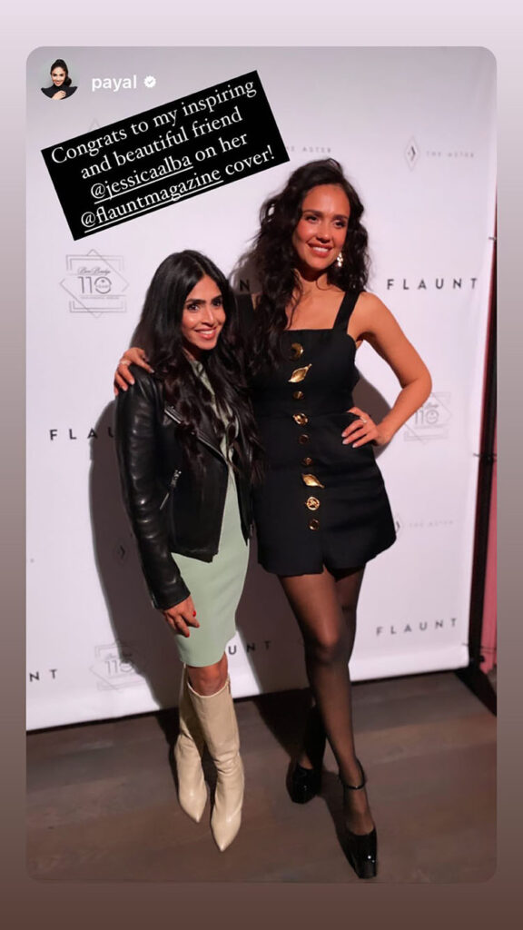 Jessica Alba Wore Harbison To The Flaunt Magazine Party