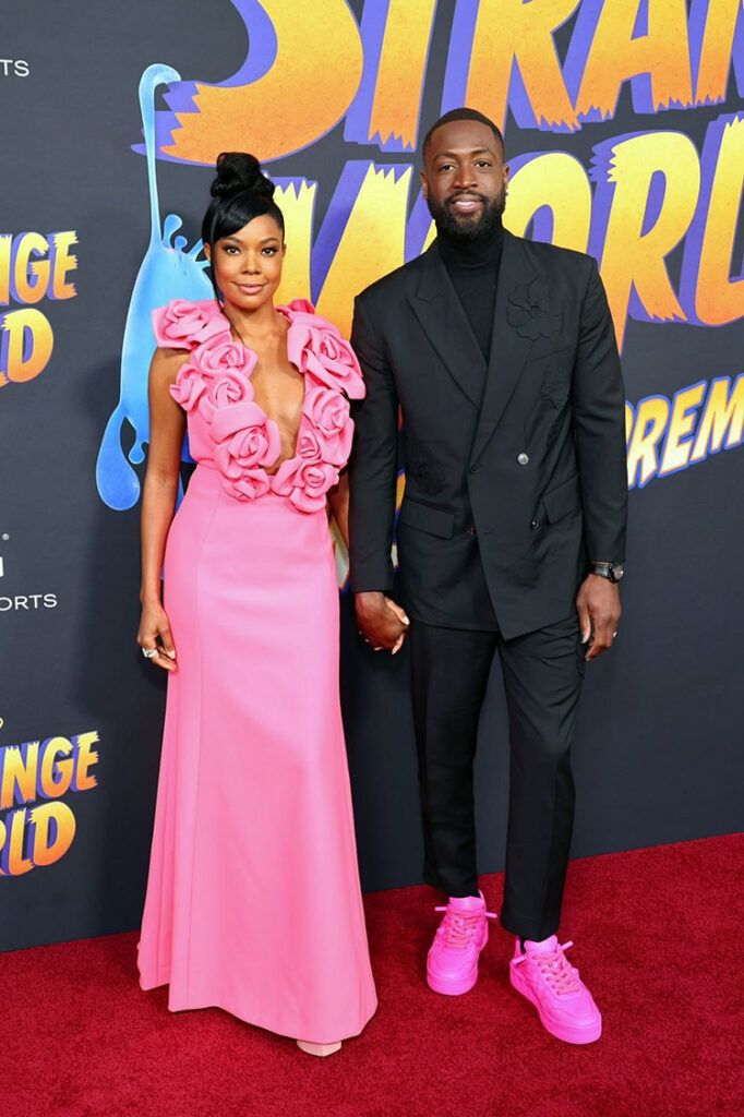 Gabrielle Union and Dwyane Wade Wore Valentino Haute Couture To The 'Strange World' LA Premiere