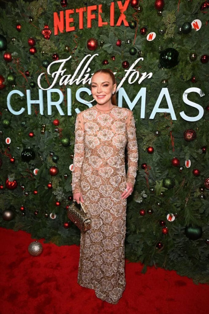 Lindsay Lohan Wore Valentino
'Falling For Christmas'
Screening