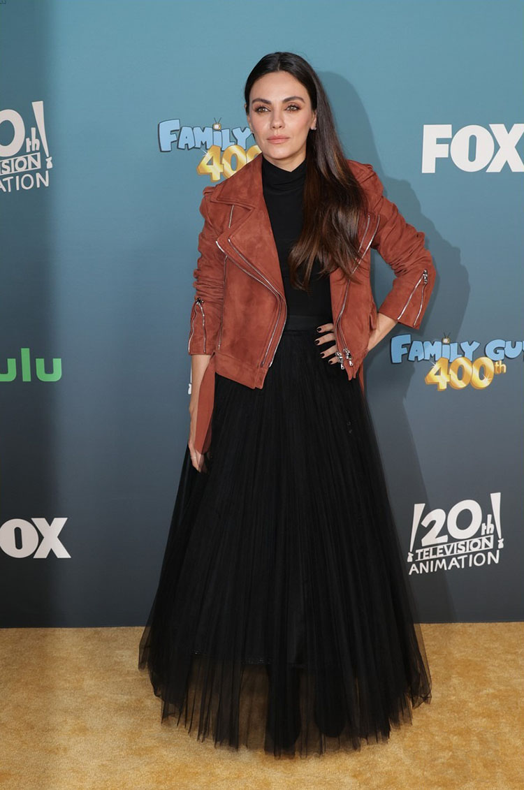 Mila Kunis Wore Brandon Maxwell To The 400th Episode Of The ‘Family Guy’ Celebration