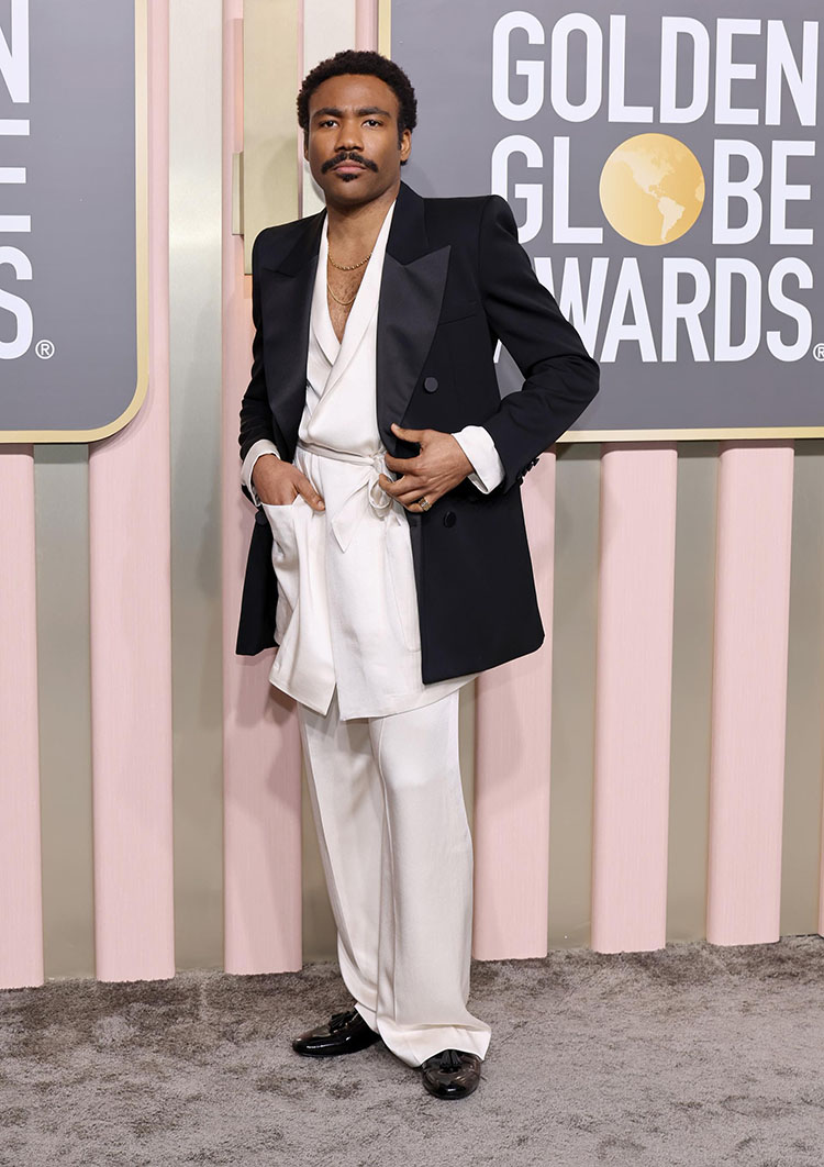 Donald Glover Wore Saint Laurent To The 2023 Golden Globe Awards