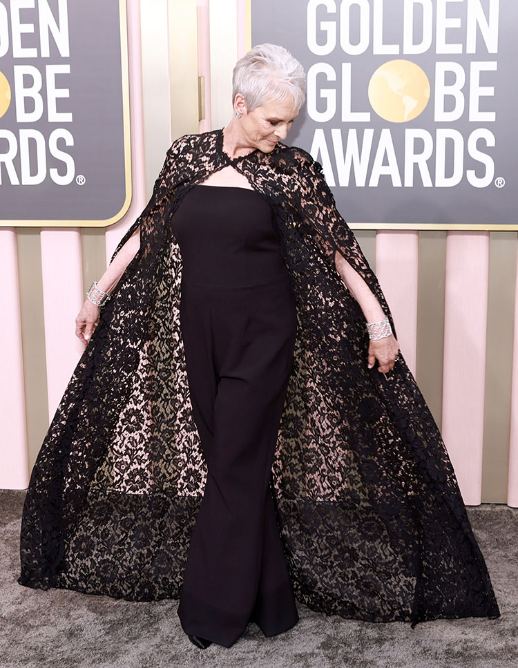 Jamie Lee Curtis Valentino 2023 Golden Globes