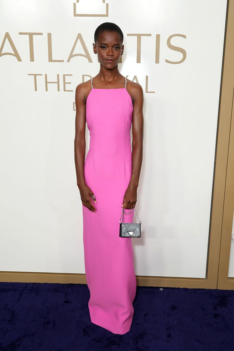 Letitia Wright Wore Prada To The Atlantis, The Royal Hotel Grand Opening