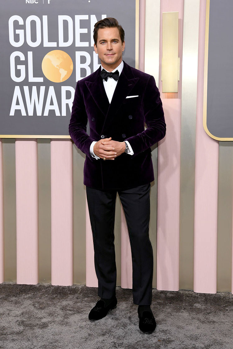 Matt Bomer Wore Ralph Lauren Purple Label To The 2023 Golden Globe Awards