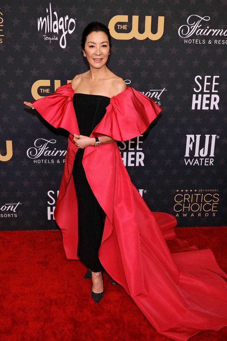 Michelle Yeoh Wore Carolina Herrera To The 2023 Critics’ Choice Awards