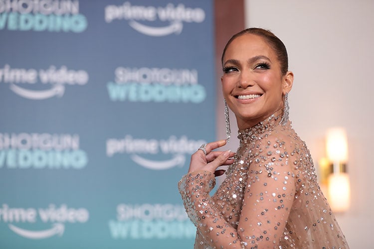 Jennifer Lopez Wore Valentino Haute Couture To The 'Shotgun Wedding' LA Premiere