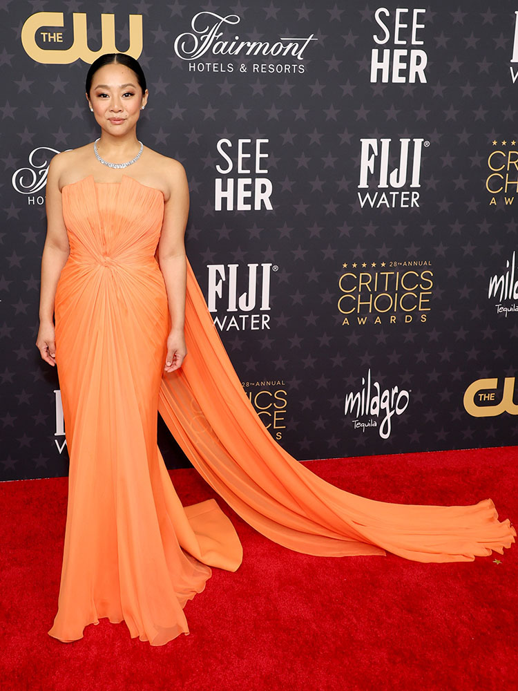 Stephanie Hsu Wore Valentino Haute Couture To The 2023 Critics’ Choice Awards