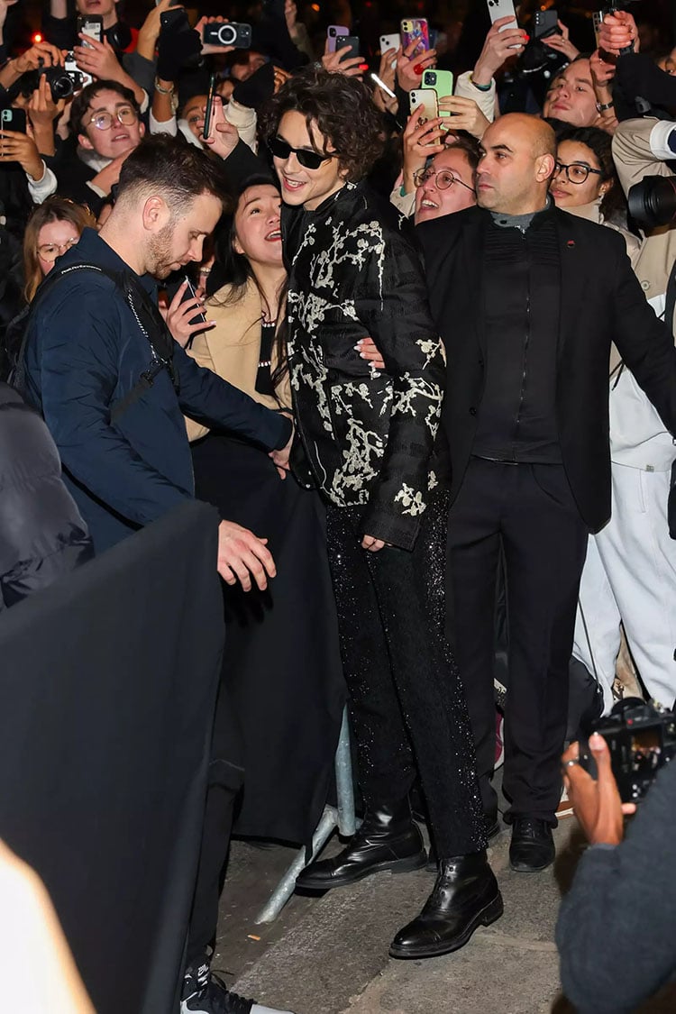 TimothƩe Chalamet Front Row @ Jean Paul Gaultier Spring 2023 Haute Couture