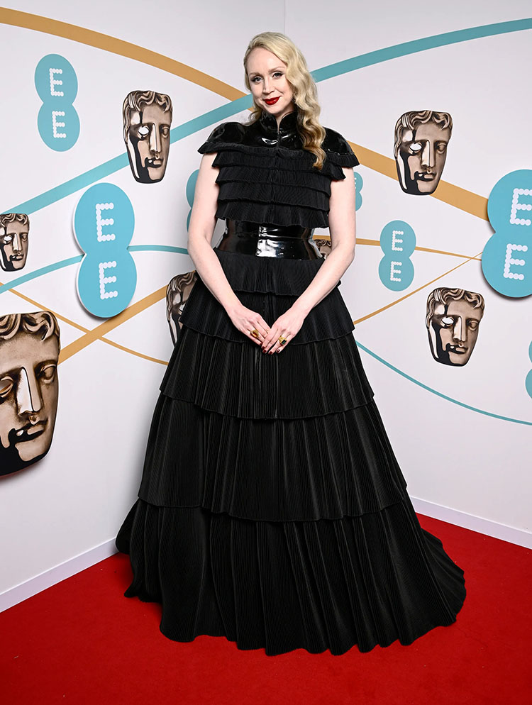 Gwendoline Christie Wore Giles Deacon To The 2023 BAFTAs