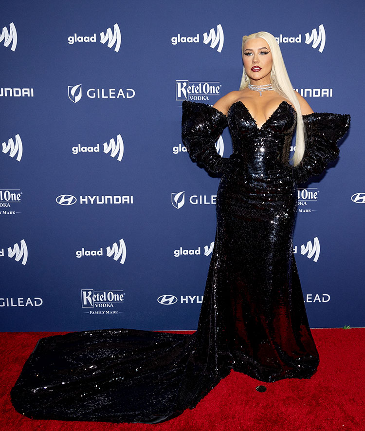 Christina Aguilera Wore Luis De Javier To The 2023 GLAAD Media Awards