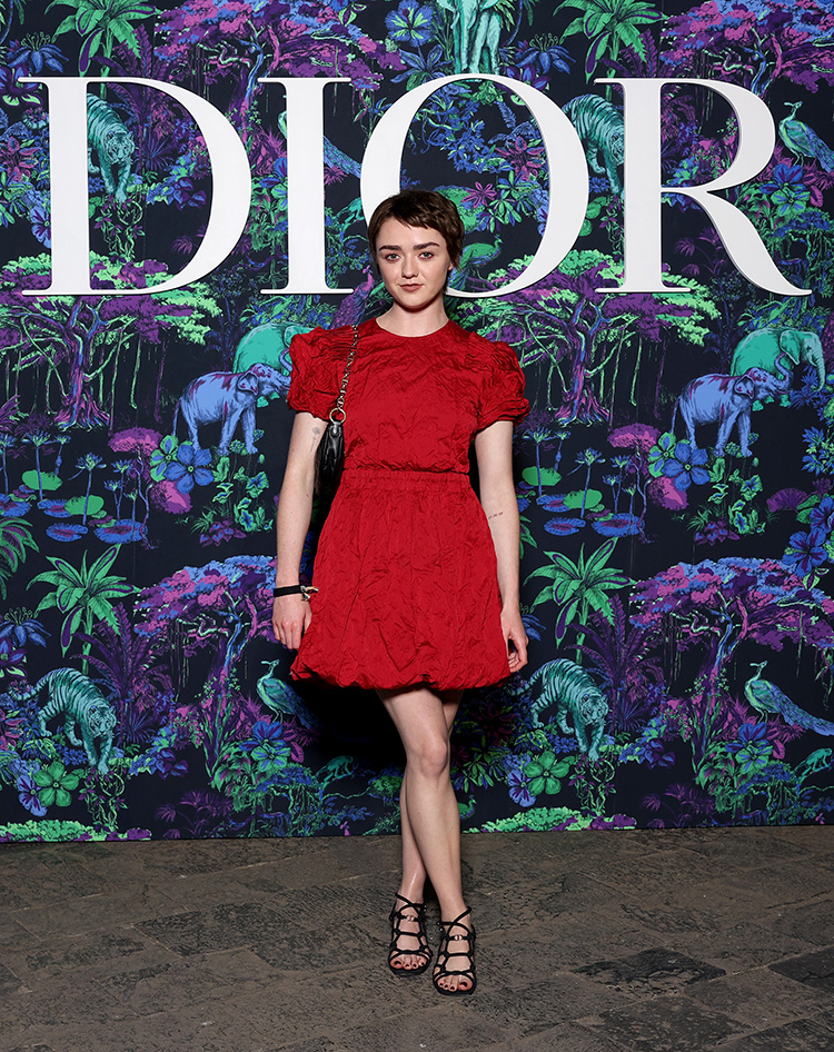 Maisie Williams nimmt am Christian Dior Womenswear Herbst 2023 teil 