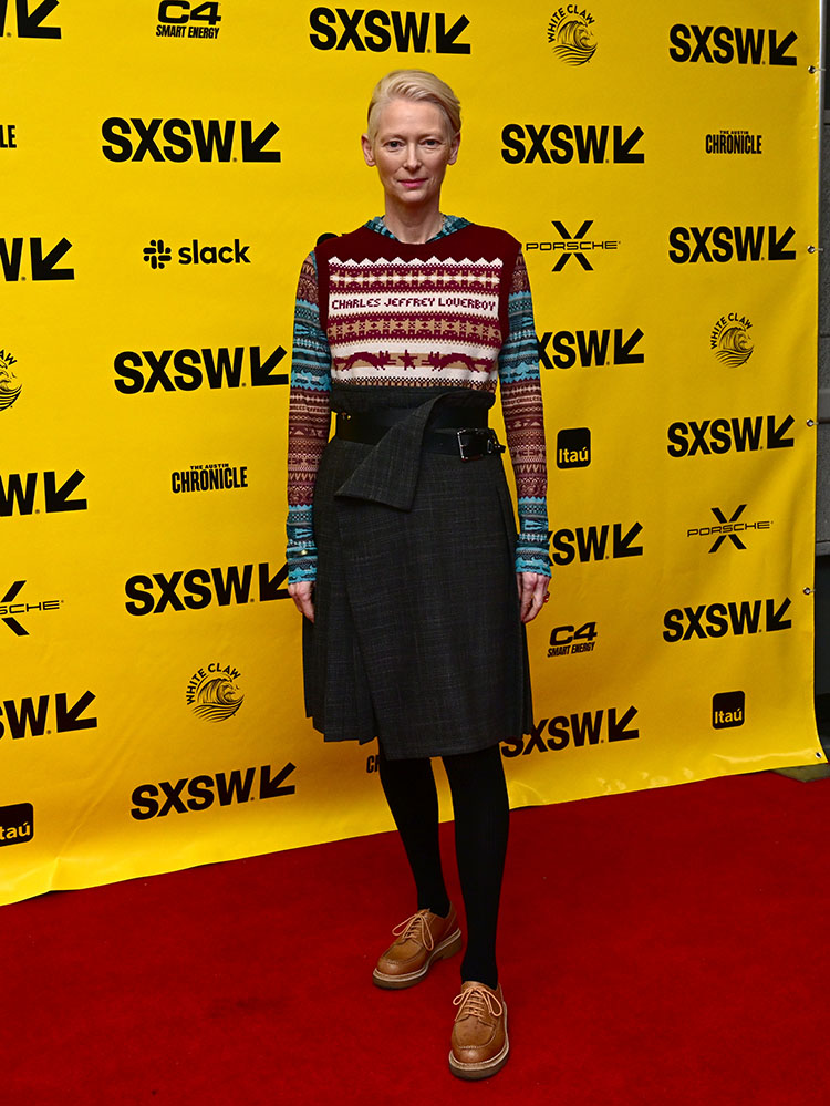 Tilda Swinton Wore Two Charles Jeffrey Loverboy Looks During The 2023 SXSW Conference and Festivals