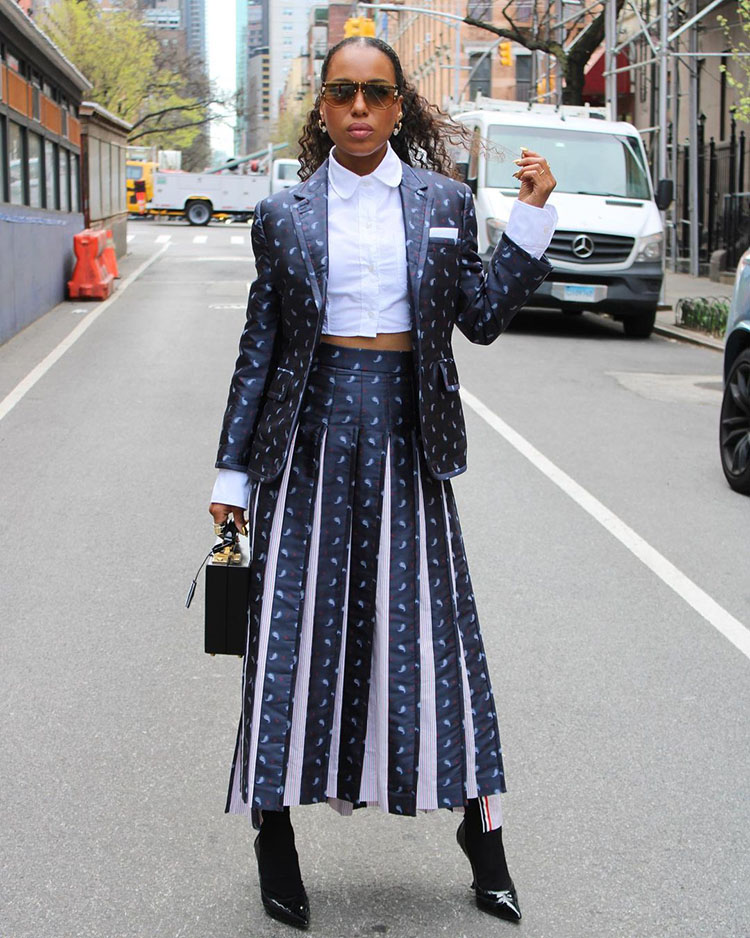 Kerry Washington Wore Thom Browne Promoting ‘UnPrisoned’