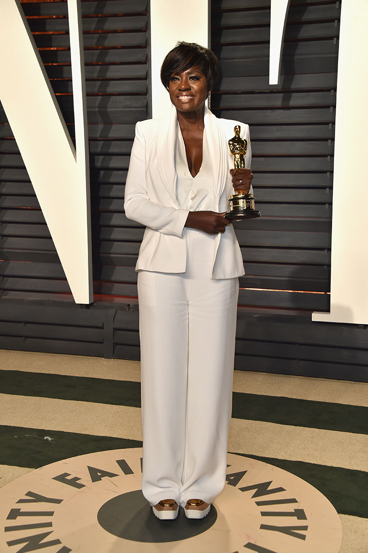 Viola Davis In Brandon Maxwell – 2017 Vanity Fair Oscar Party