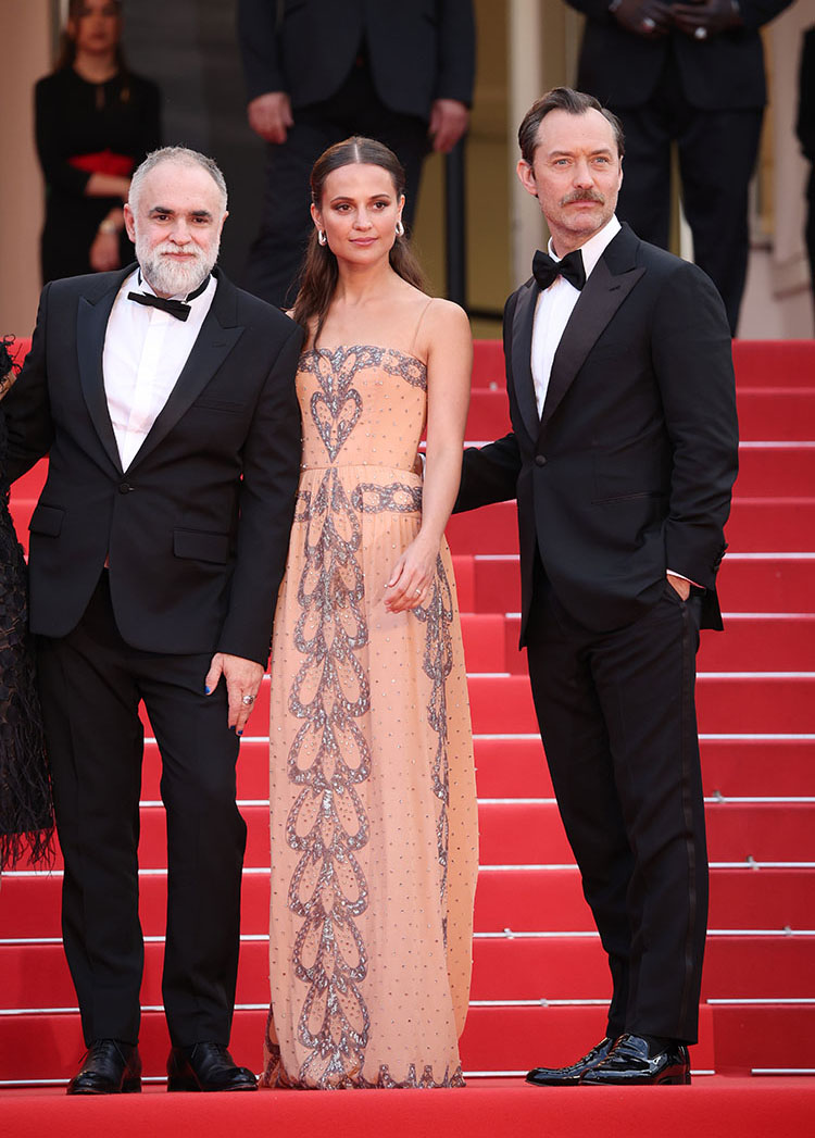 Alicia Vikander wears Louis Vuitton gown at Cannes 2023