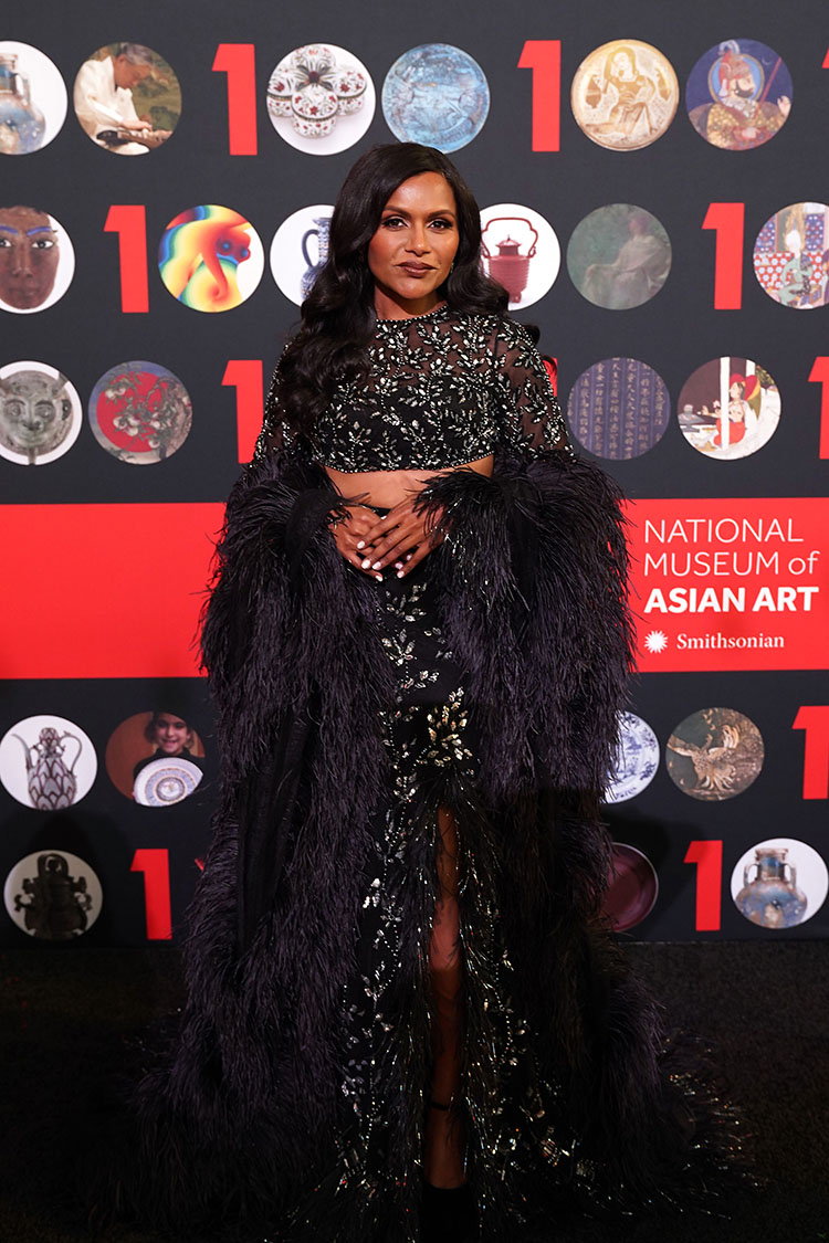 Mindy Kaling Wore Manish Malhotra To The National Museum of Asian Art Centennial Celebration Dinner