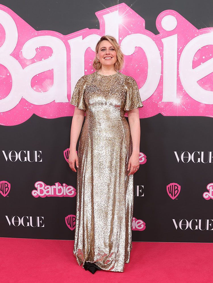 Greta Gerwig Wore The Vampire’s Wife To The ‘Barbie’ Celebration Party