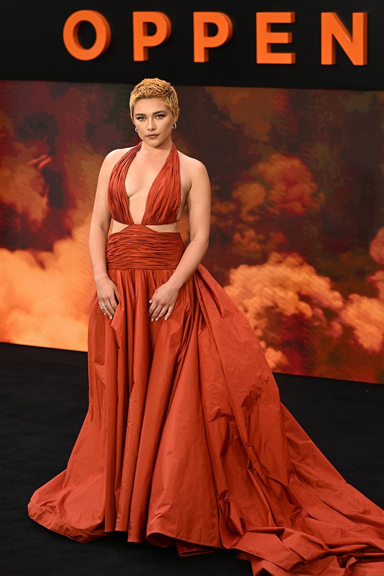 Florence Pugh Wore Valentino Haute Couture To The ‘Oppenheimer’ London Premiere