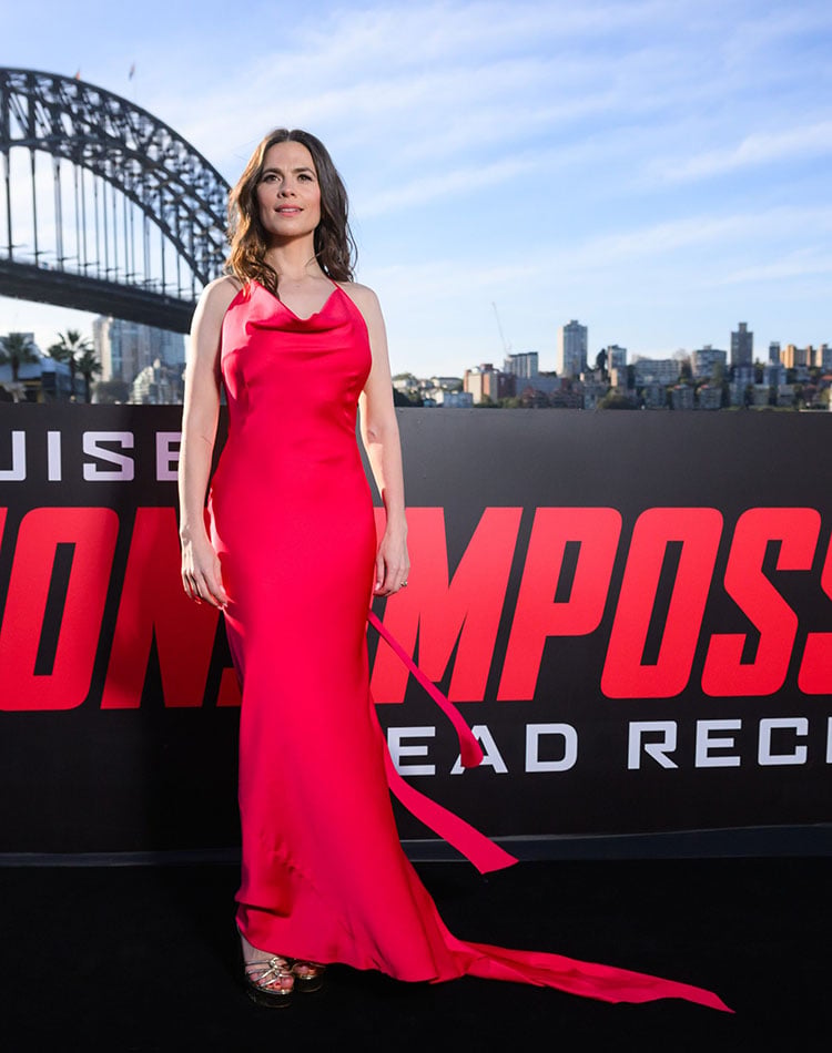 Hayley Atwell Wore Del Core To The 'Mission: Impossible  Dead Reckoning  Part One' Sydney Photocall