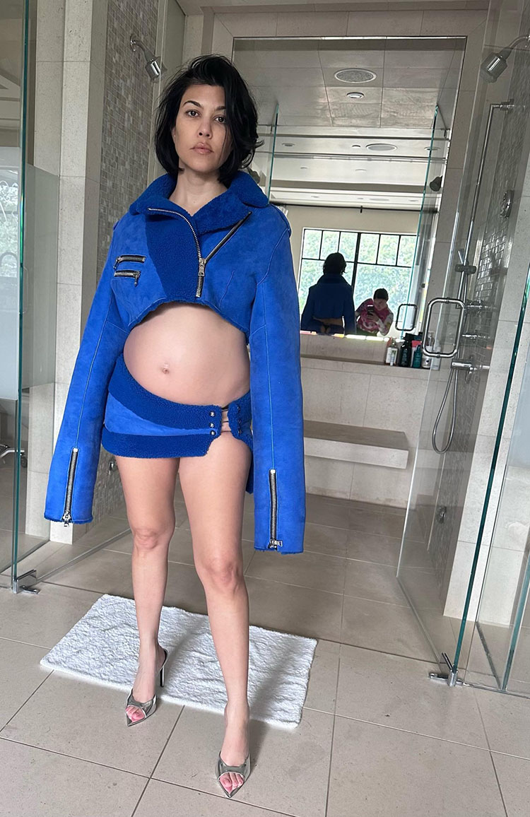 Kourtney Kardashian Wore LaQuan Smith For Her First Threads Posts