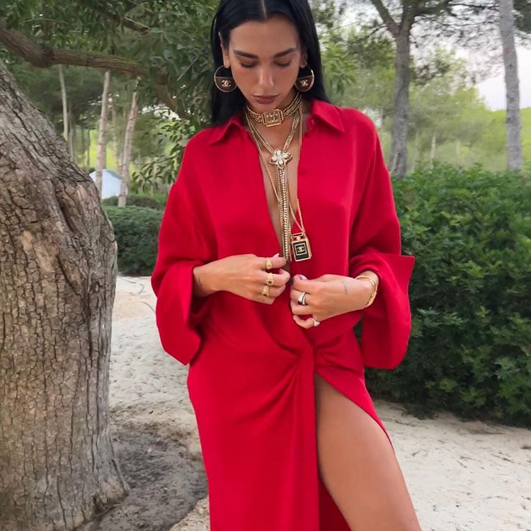 Dua Lipa Wore Valentino For Her 28th Birthday Dinner