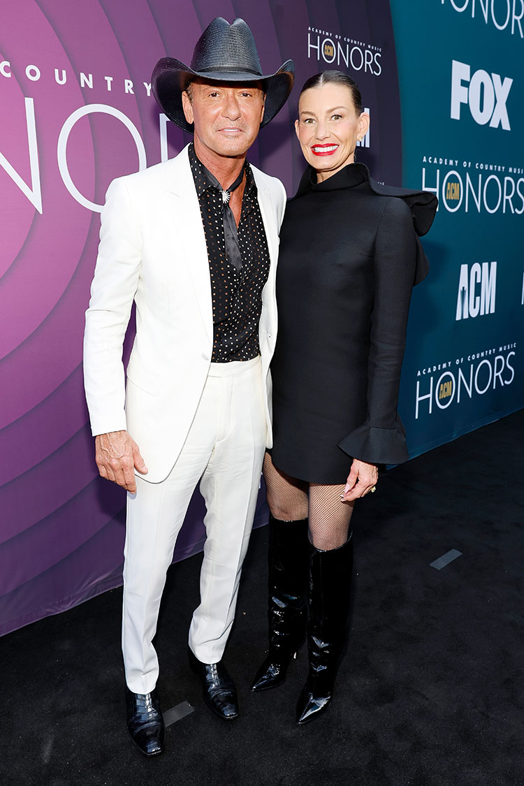 Tim McGraw Wore Dior Men & Saint Laurent and Faith Hill Wore Valentino To The 2023 Academy of Country Music Honors