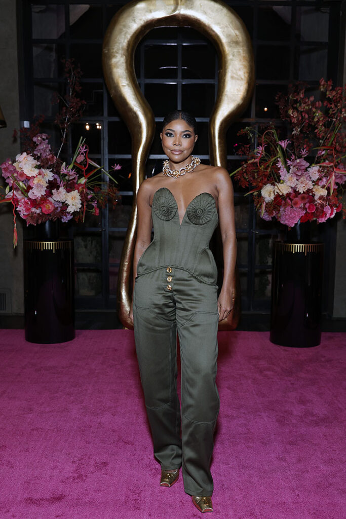 Gabrielle Union, wearing Schiaparelli, is seen as Neiman Marcus Welcomes Schiaparelli's Daniel Roseberry to Los Angeles