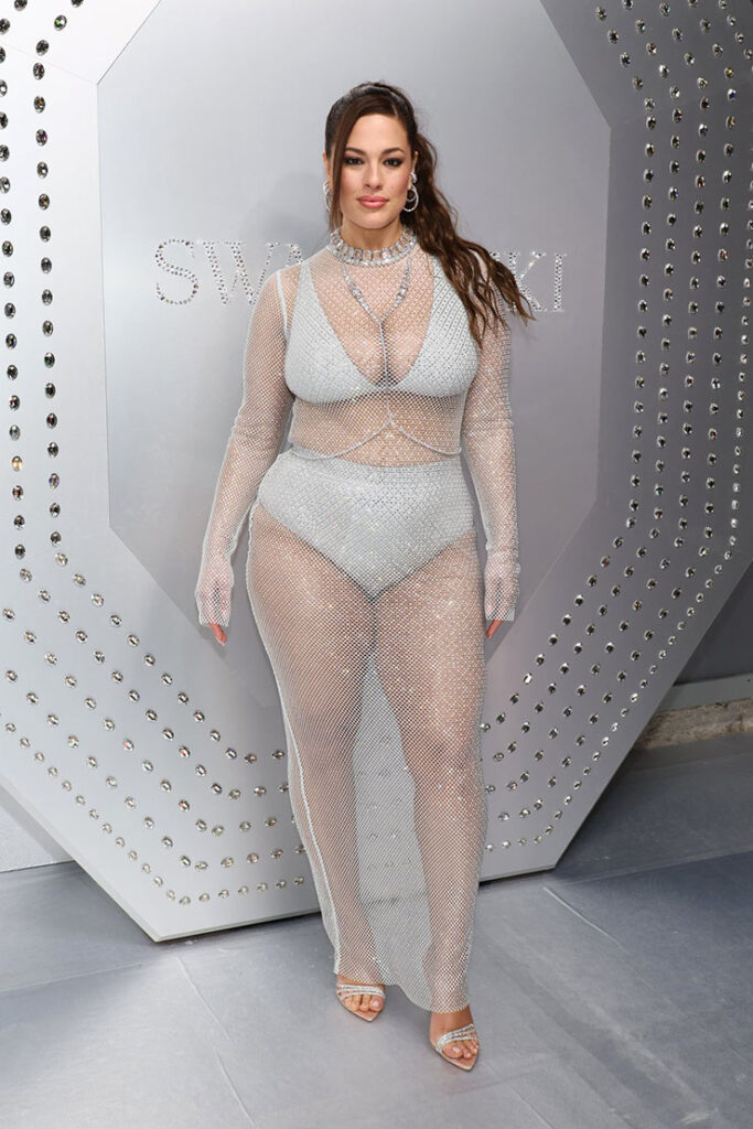 Ashley Graham 
Swarovski x SKIMS Celebration