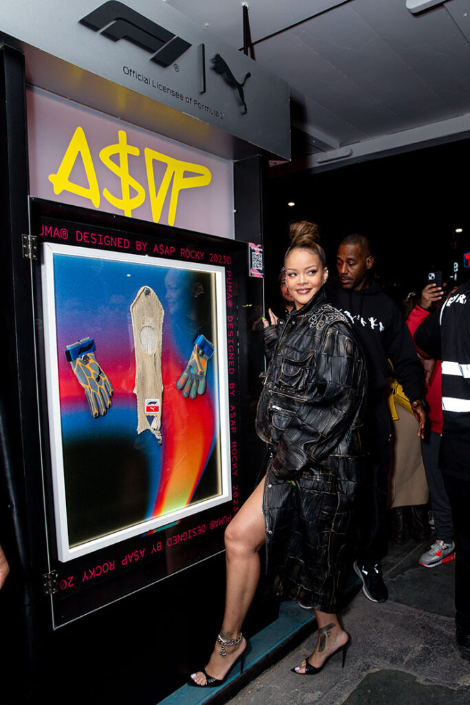 Rihanna Supports The A$AP ROCKY's PUMA x F1® Pop-Up Shop With Three Looks