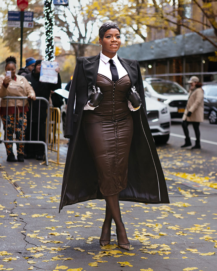 Fantasia Barrino Promotes 'The Color Purple' In Dolce & Gabbana