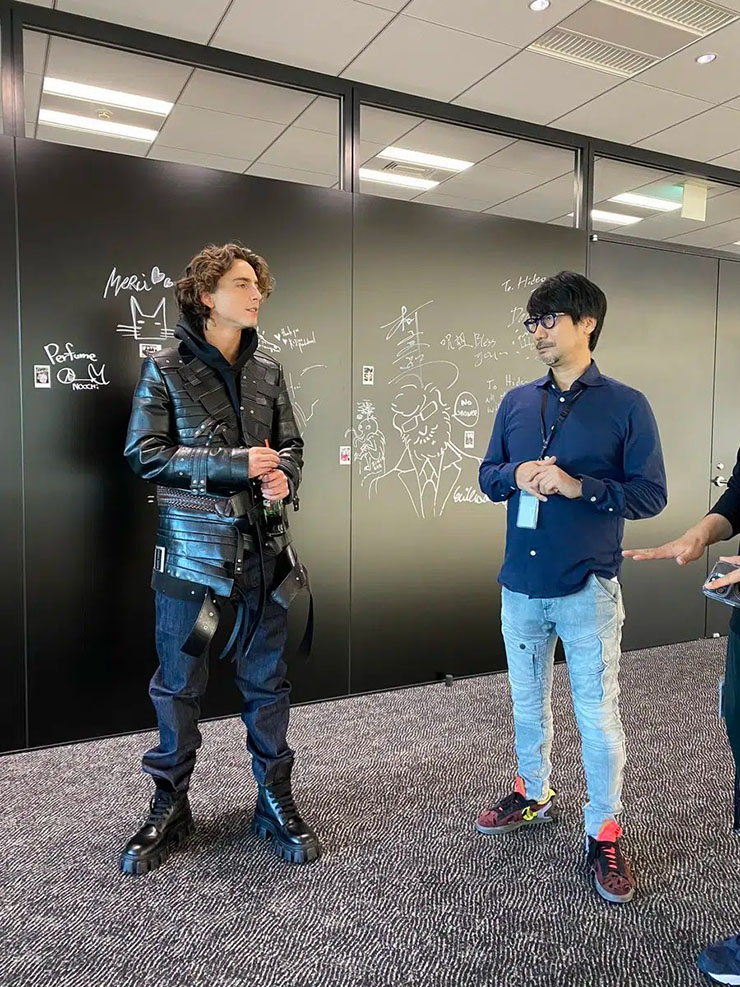 Timothée Chalamet Wore Junya Watanabe Visiting Hideo Kojima In Japan
