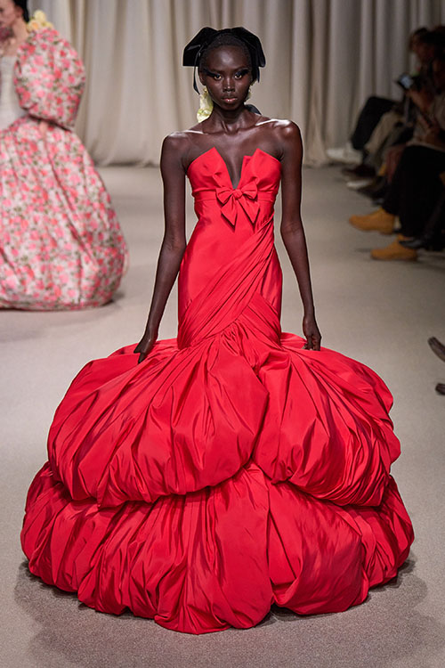 giambattista valli red dress Giambattista Valli // Ruffled Midi Dress VSP Consignment