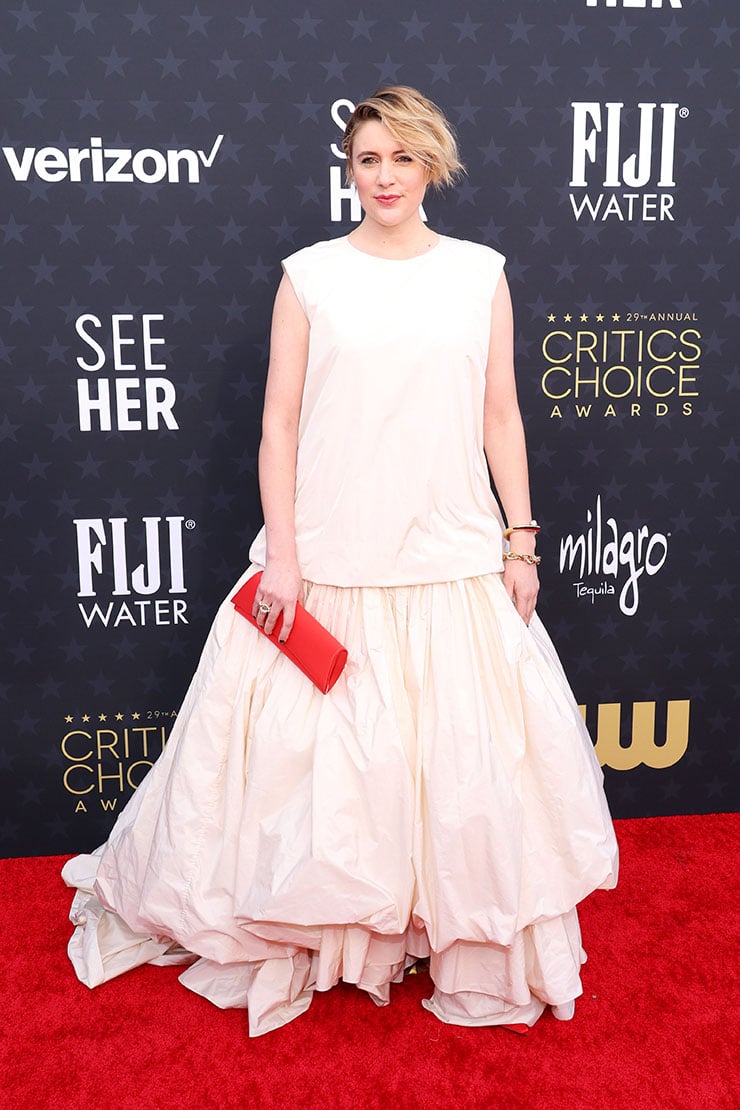 Greta Gerwig Wore Molly Goddard To The 2024 Critics’ Choice Awards