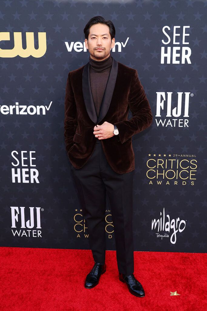 Joseph Lee in Zegna - 2024 Critics' Choice Awards 