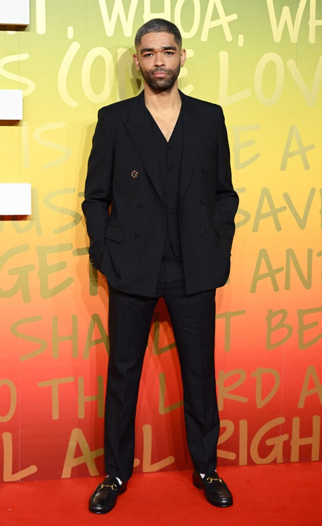Kingsley Ben-Adir Wore Gucci To The 'Bob Marley: One Love' London Premiere
