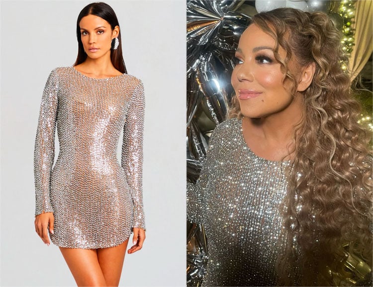 Mariah Carey’s Retrofête Malaya Sequin Embellished Dress