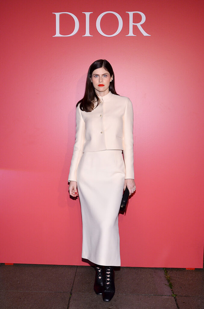 Alexandra Daddario celebrates the Rouge Dior launch