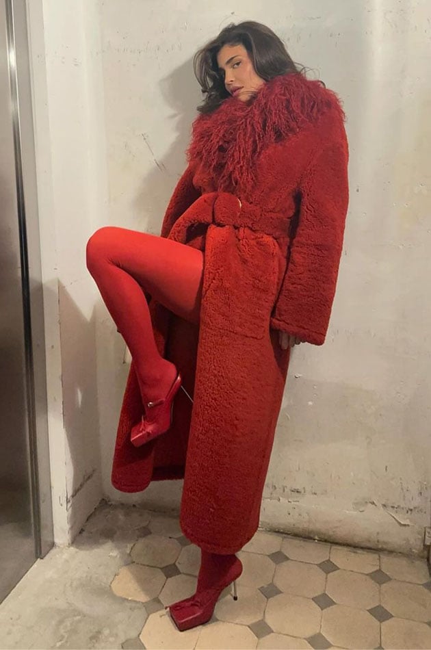 Kylie Jenner’s Jacquemus Le Manteau Coat & Mules