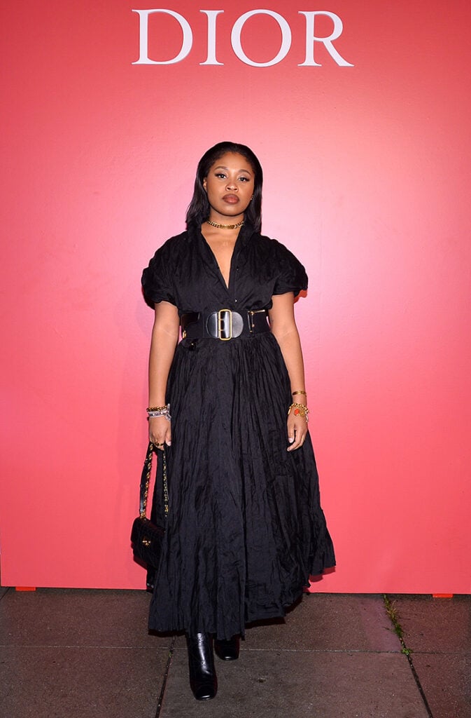 Dominique Fishback celebrates the Rouge Dior launch