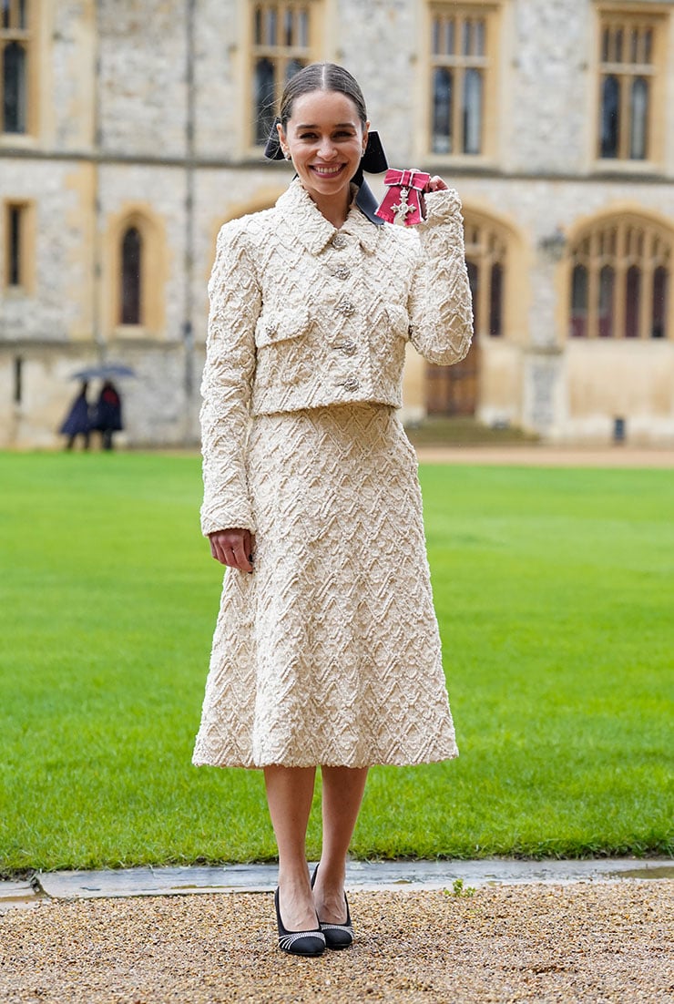 Emilia Clarke Wore Chanel Haute Couture To The Investitures 2024 Ceremony