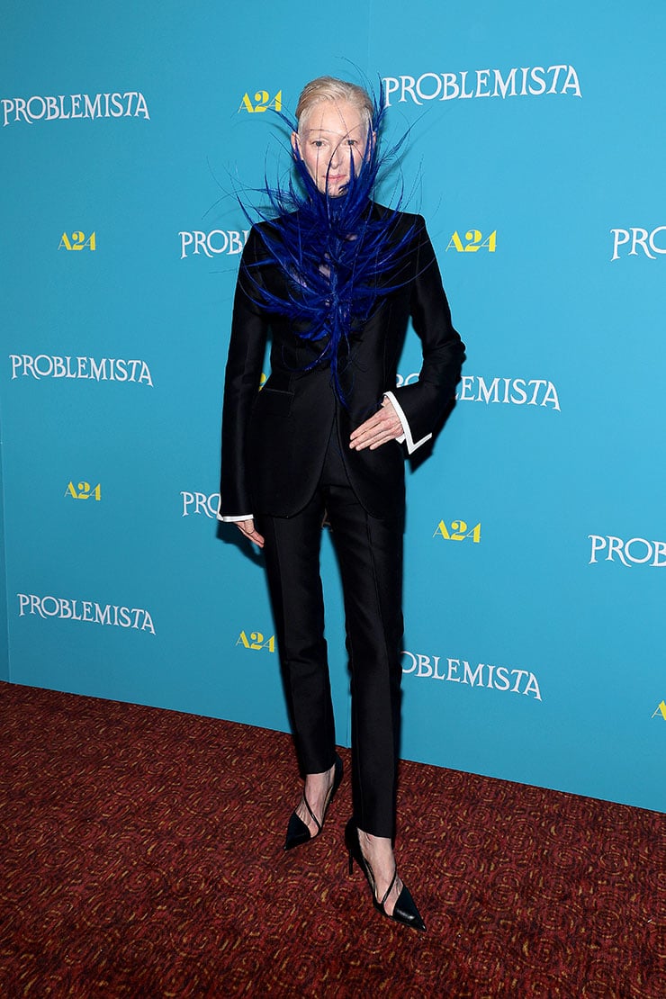 Tilda Swinton Wore Haider Ackermann For Jean Paul Gaultier Haute Couture To The ‘Problemista’ New York Screening