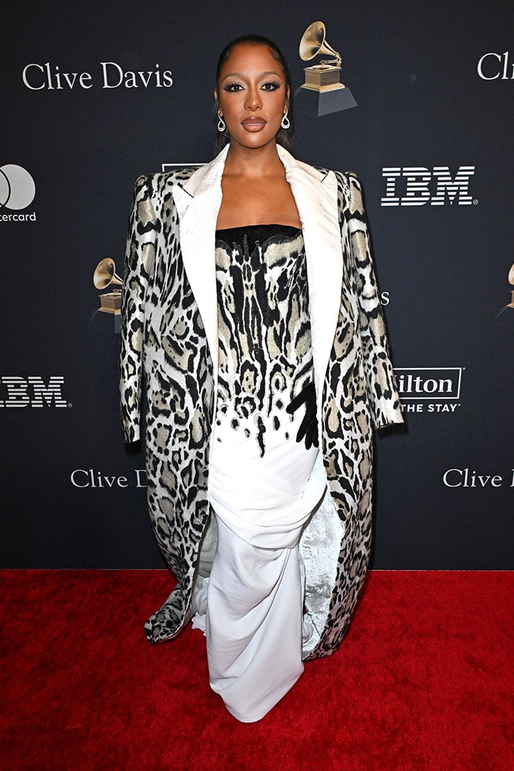 Victoria Monét Wore Nicolas Jebran Couture To The Clive Davis Pre-Grammy Gala