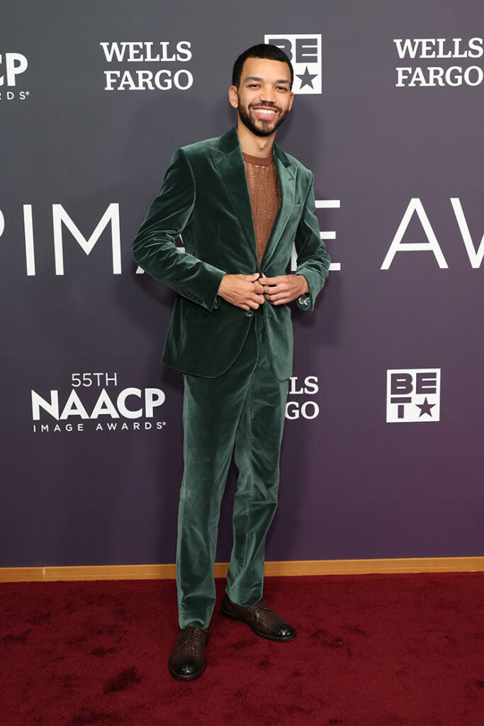 Justice Smith attends the 55th NAACP Image Awards
