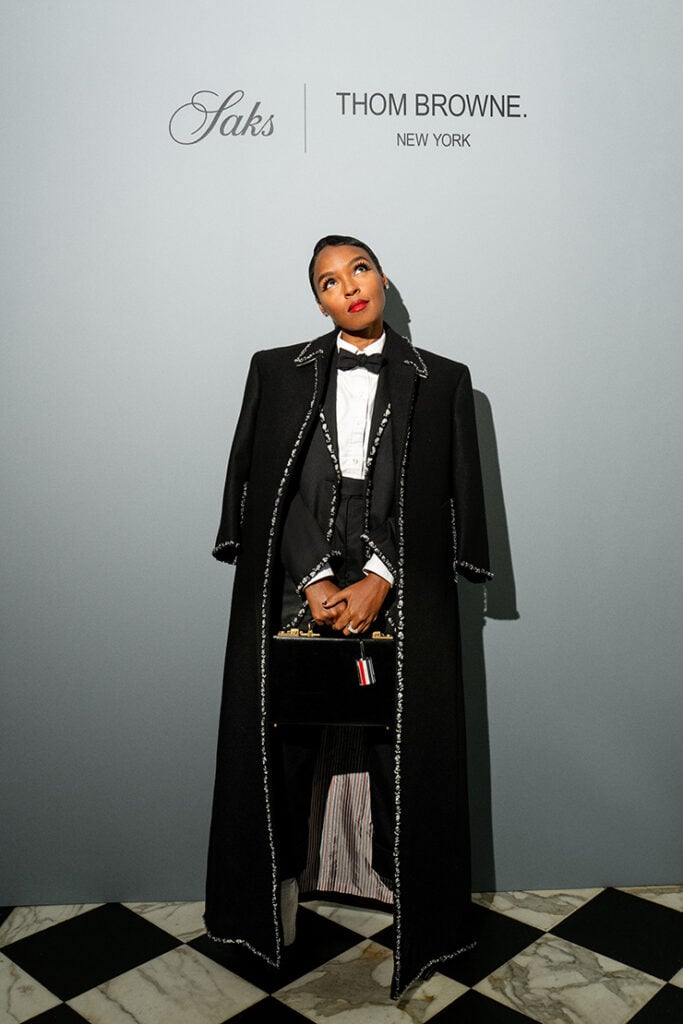 Janelle Monáe attends the Saks x Thom Browne Dinner