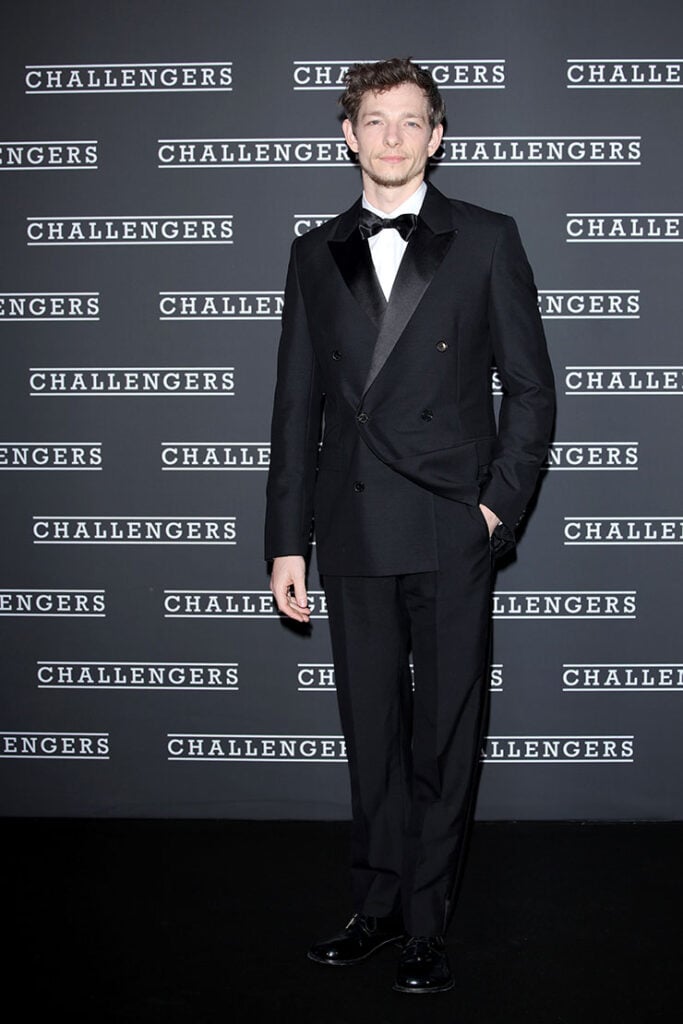 Mike Faist attends the premiere of the movie "Challengers"