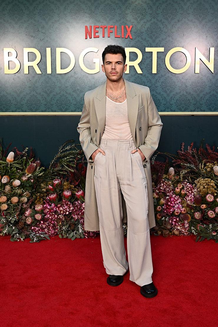 Luke Newton Wore AMI Paris To The ‘Bridgerton’ Season 3 Australian Launch Event