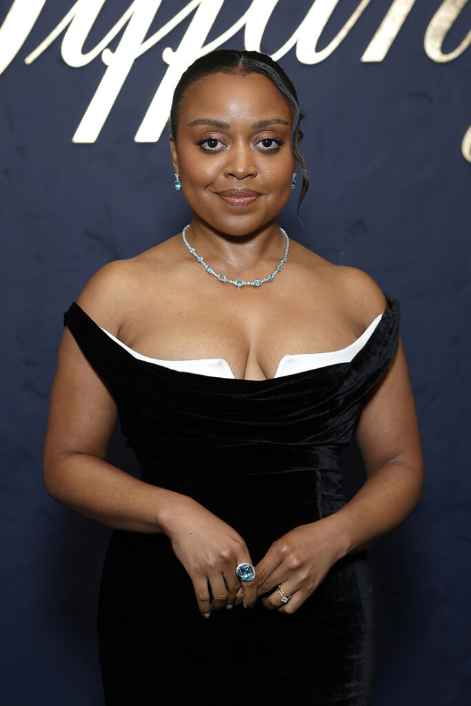 Quinta Brunson attends the Tiffany & Co. Celebration of the launch of Blue Book 2024: Tiffany Céleste 