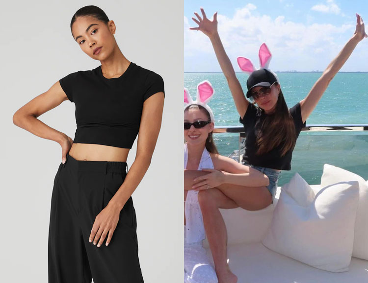 Victoria Beckham's Alo Soft Finesse Crop Top
